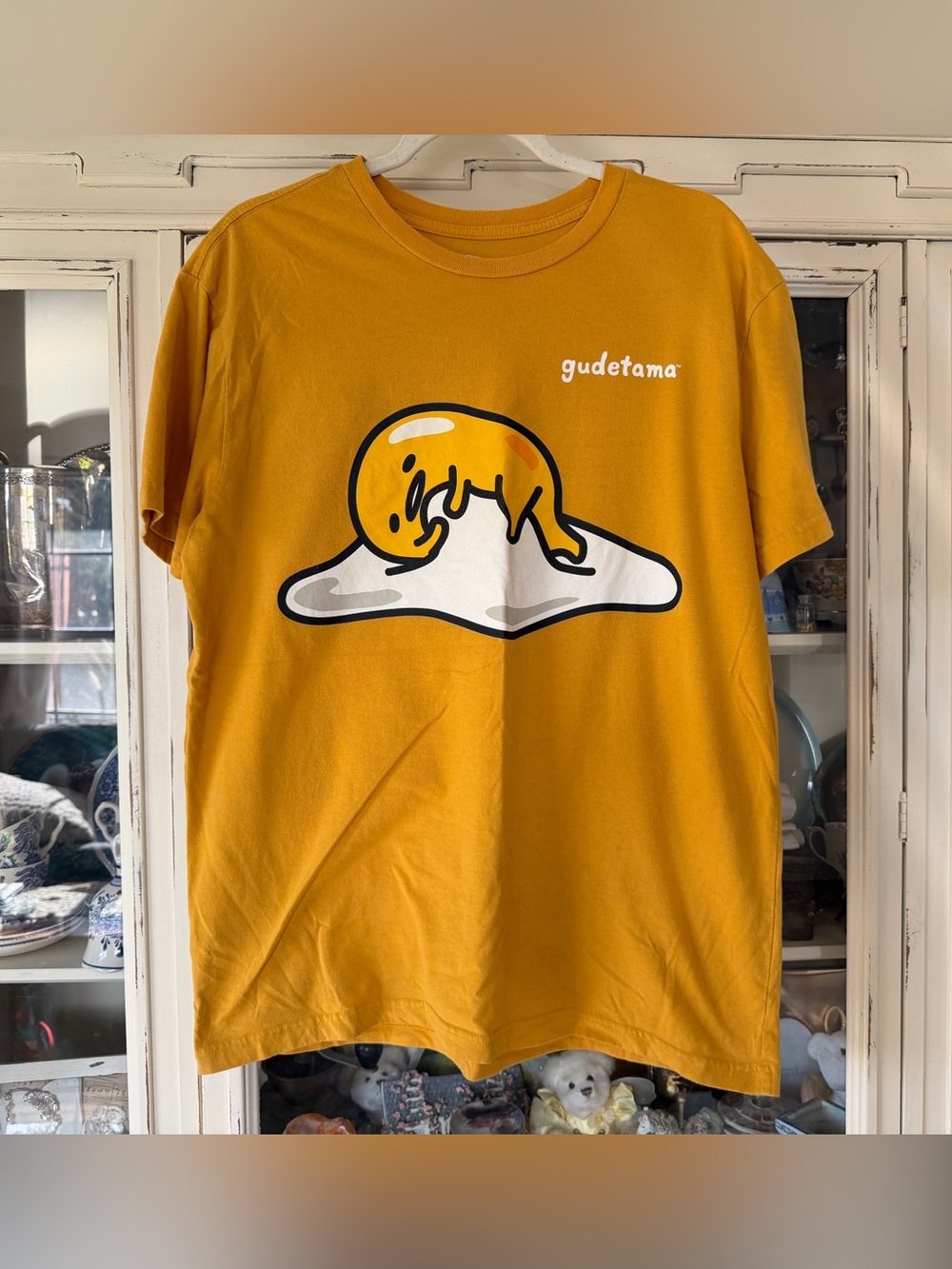 Sanrio Gudetama Mustard Yellow Short Sleeve Graphic Tee